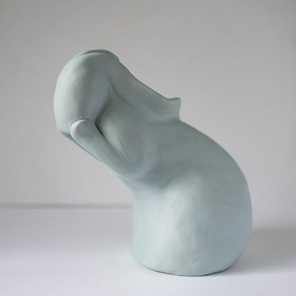 Washing my hare - ceramic sculpture - sarahbrabbin