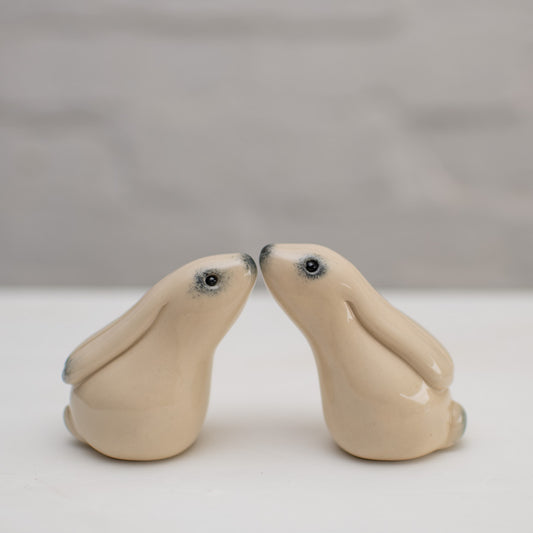 Kissing Ceramic Mountain Hares Gift Set - sarahbrabbin