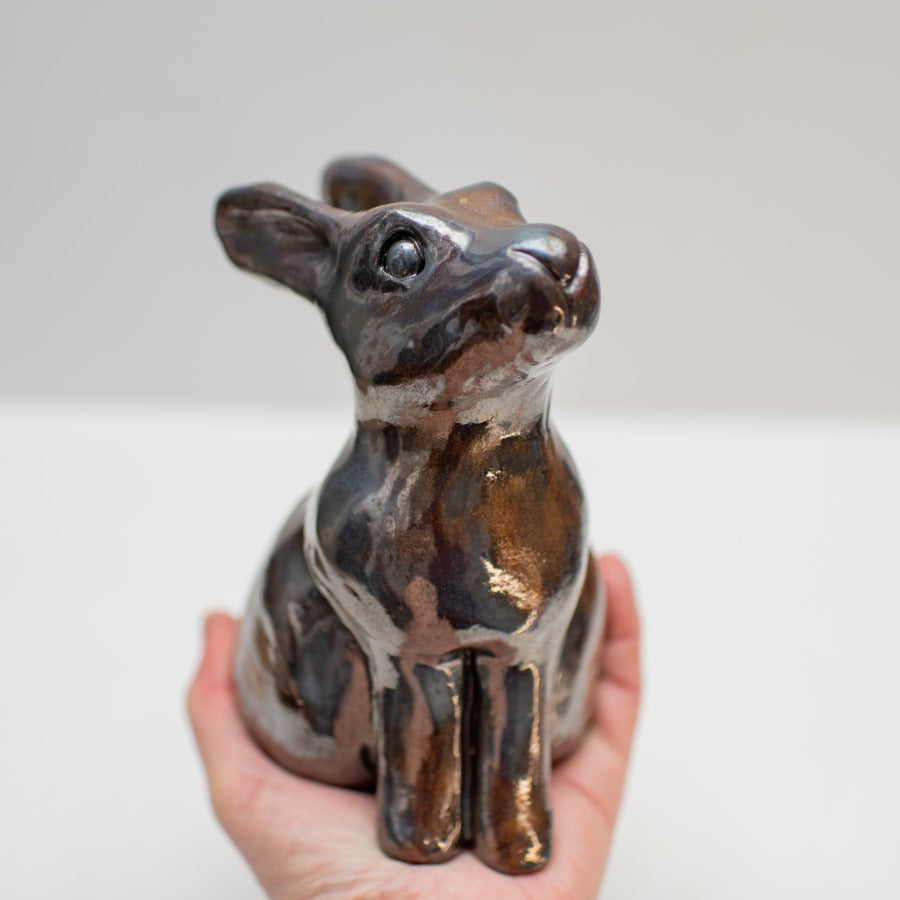 Large Ceramic Leveret Sculpture - sarahbrabbin