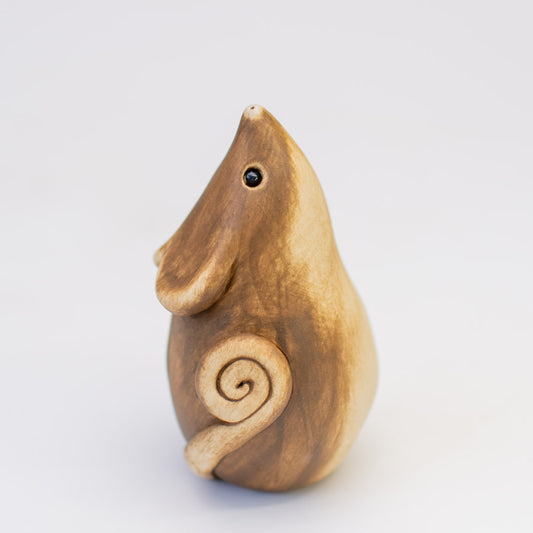 Brown Ceramic Mouse - sarahbrabbin