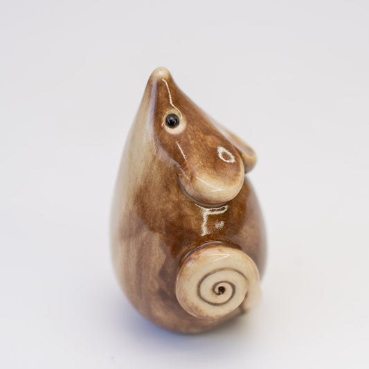 Brown Ceramic Mouse - sarahbrabbin