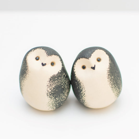 Ceramic Happy Owls Gift Set - Black - sarahbrabbin