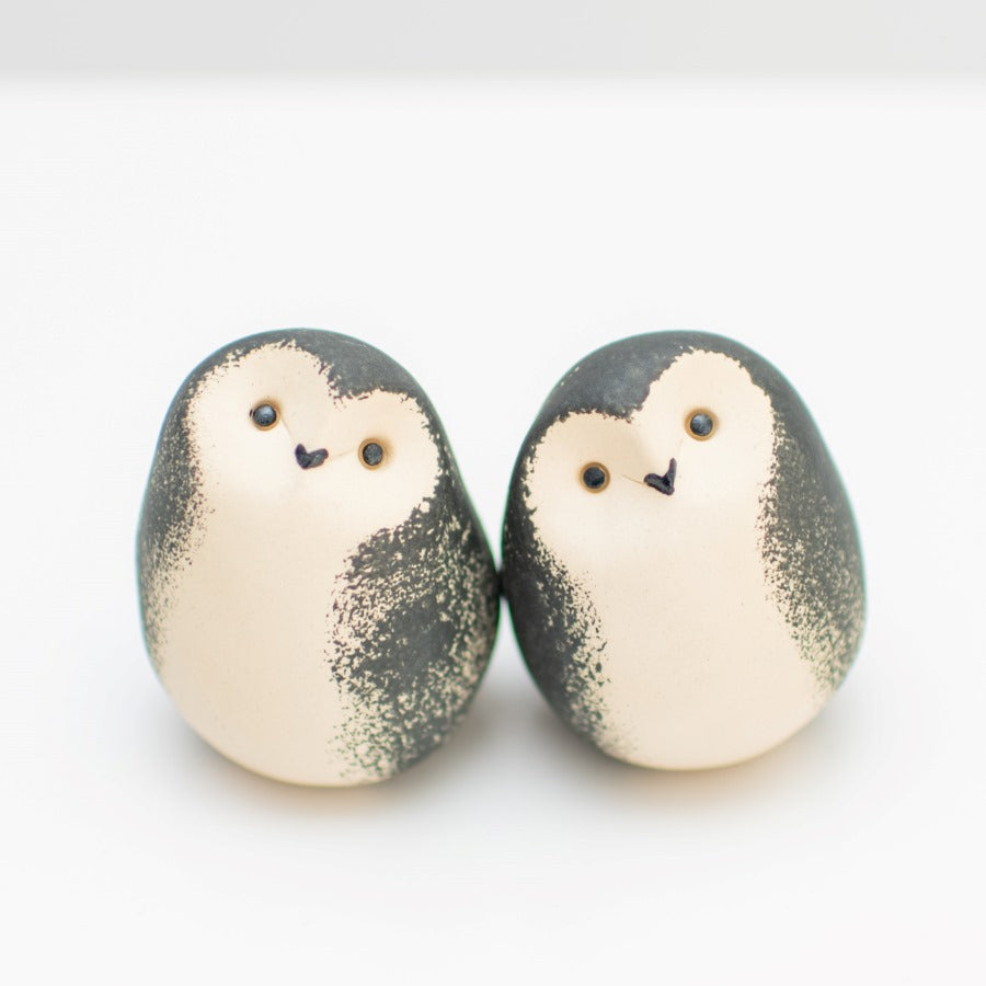 Ceramic Happy Owls Gift Set - Black - sarahbrabbin