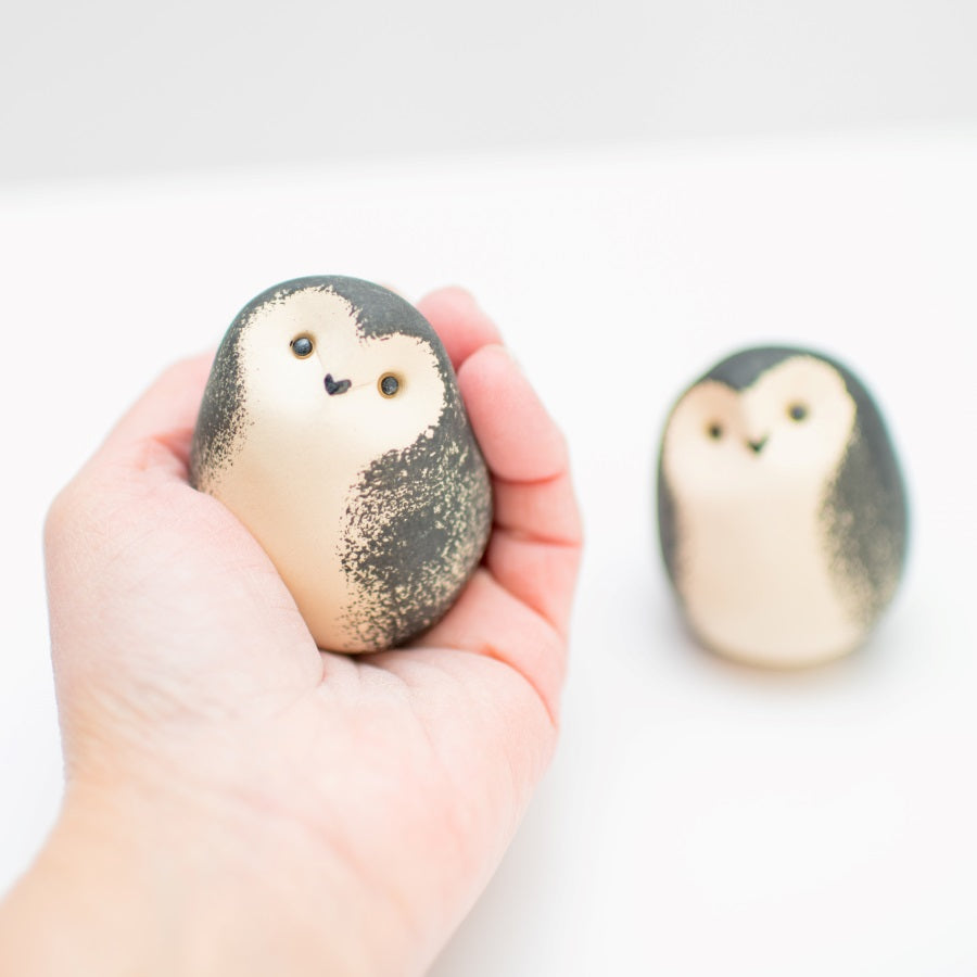 Ceramic Happy Owls Gift Set - Black - sarahbrabbin
