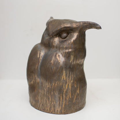 Large Clay Eagle Owl Sculpture - sarahbrabbin