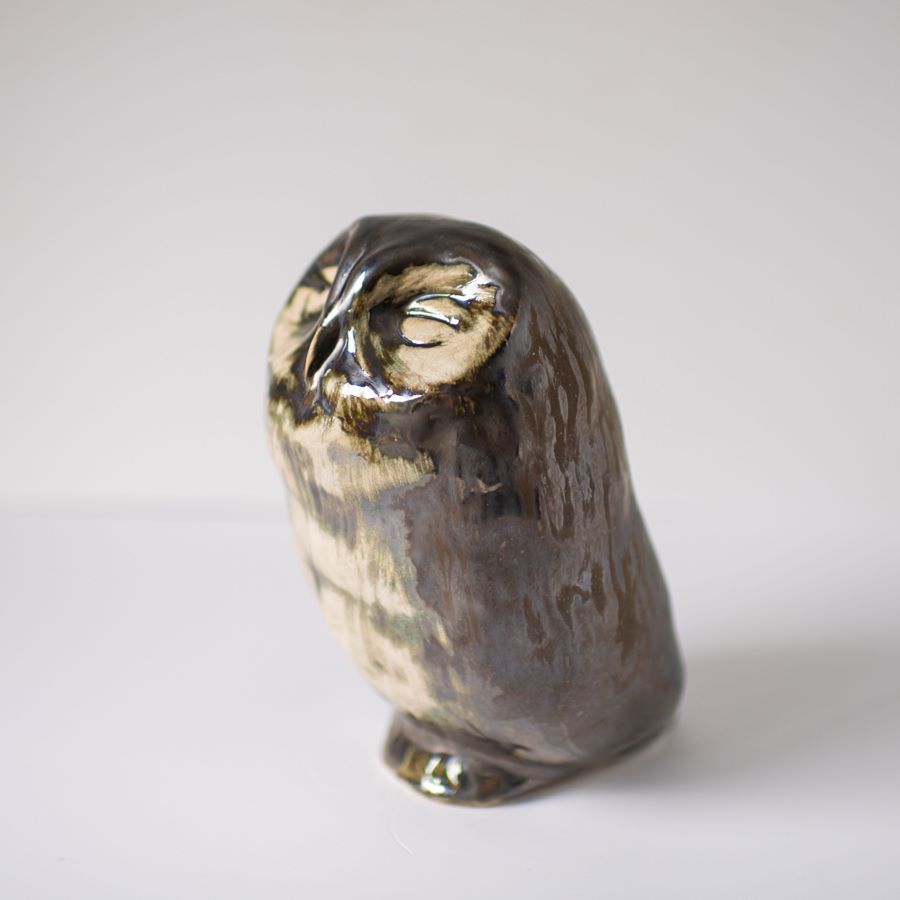 Happy ceramic Tawny owl sculpture - sarahbrabbin