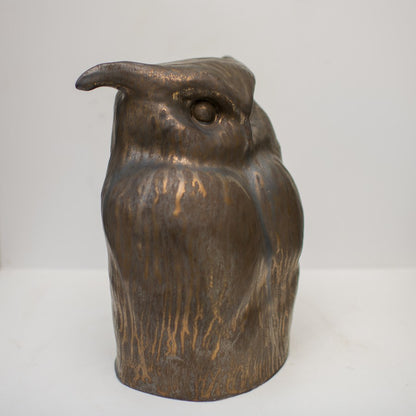 Large Clay Eagle Owl Sculpture - sarahbrabbin