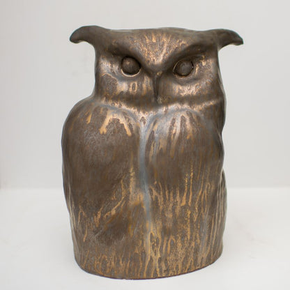 Large Clay Eagle Owl Sculpture - sarahbrabbin