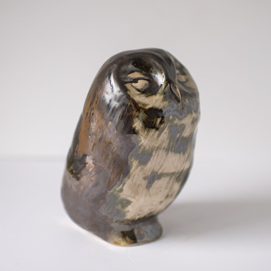 Happy ceramic Tawny owl sculpture - sarahbrabbin