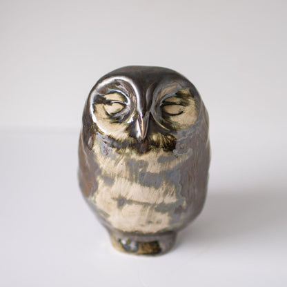 Happy ceramic Tawny owl sculpture - sarahbrabbin