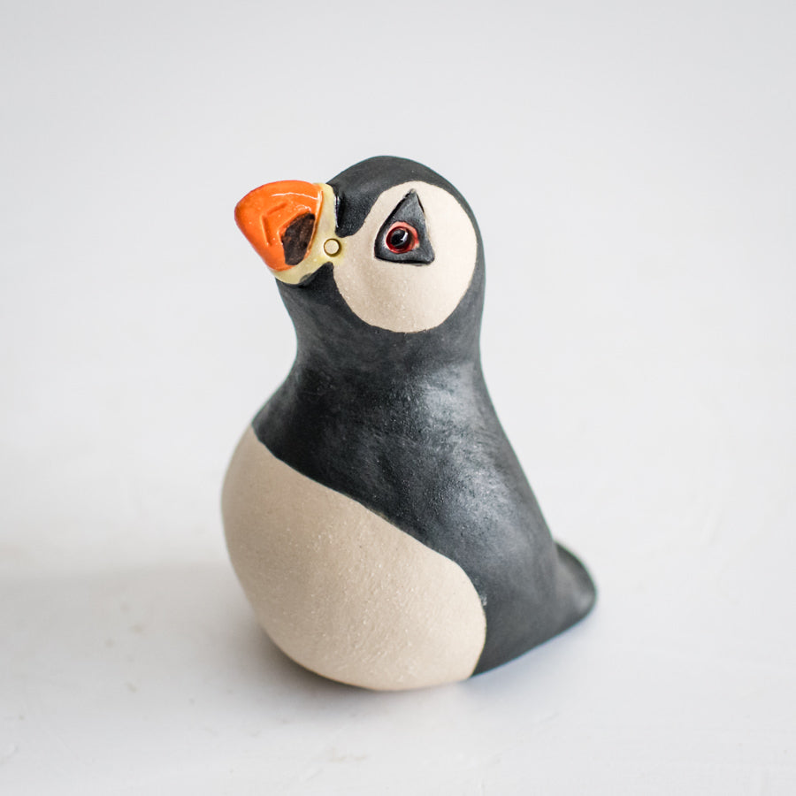 Small Ceramic Puffin Sculpture - sarahbrabbin
