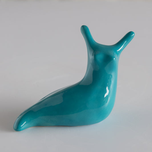 Small Ceramic Slug - Teal - sarahbrabbin