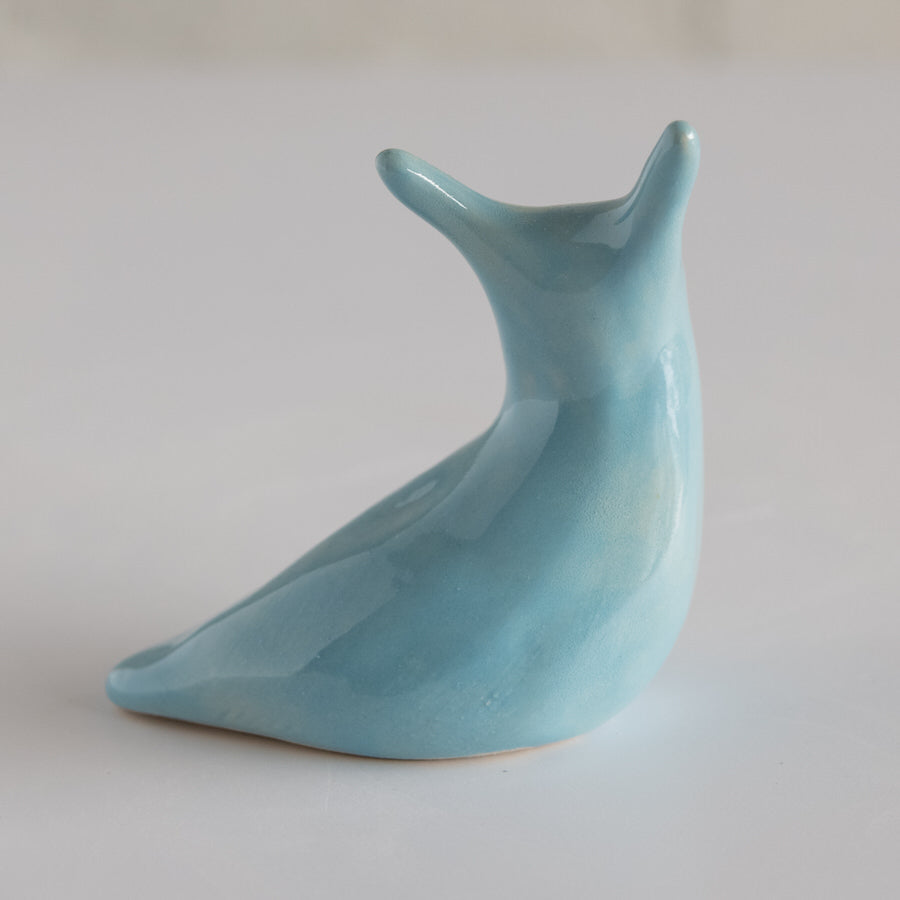 Joyful Light Blue Ceramic Slug - sarahbrabbin