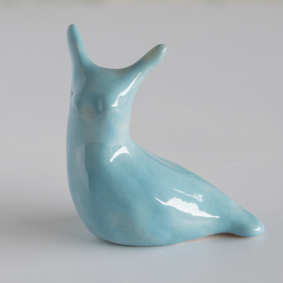 Joyful Light Blue Ceramic Slug - sarahbrabbin