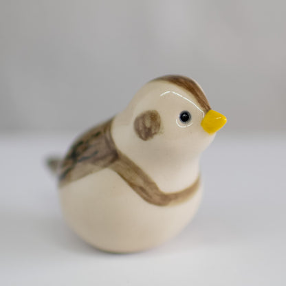 Ceramic Snow Bunting - sarahbrabbin