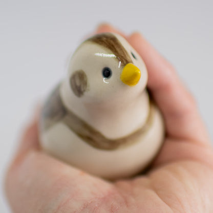 Ceramic Snow Bunting - sarahbrabbin