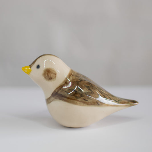 Ceramic Snow Bunting - sarahbrabbin