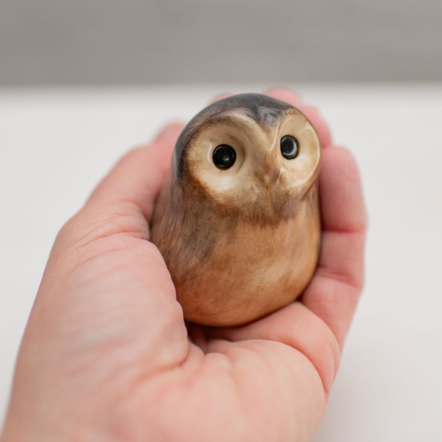 Small Ceramic Tawny Owl Sculpture - sarahbrabbin