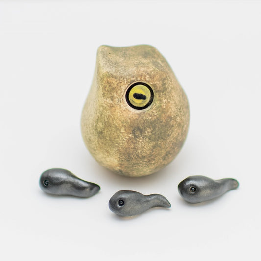 Small Ceramic Toad and Tadpoles - sarahbrabbin