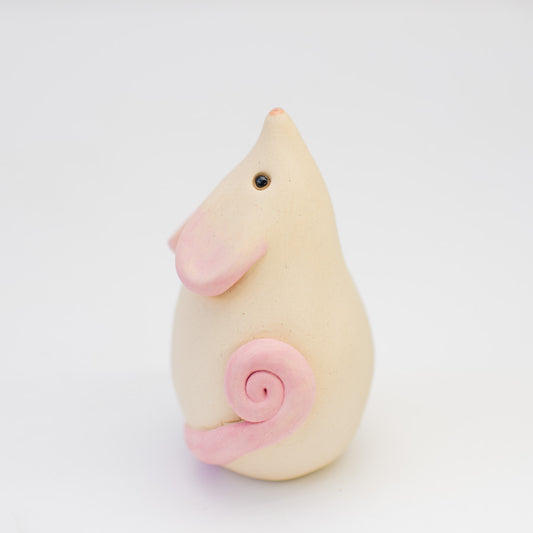 Small White Ceramic Mouse - sarahbrabbin