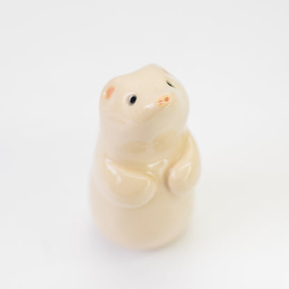 Ceramic winter stoat - sarahbrabbin