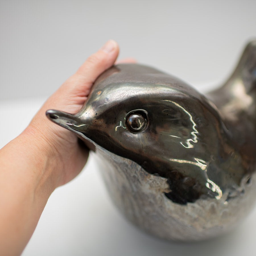 Ceramic wren sculpture - sarahbrabbin