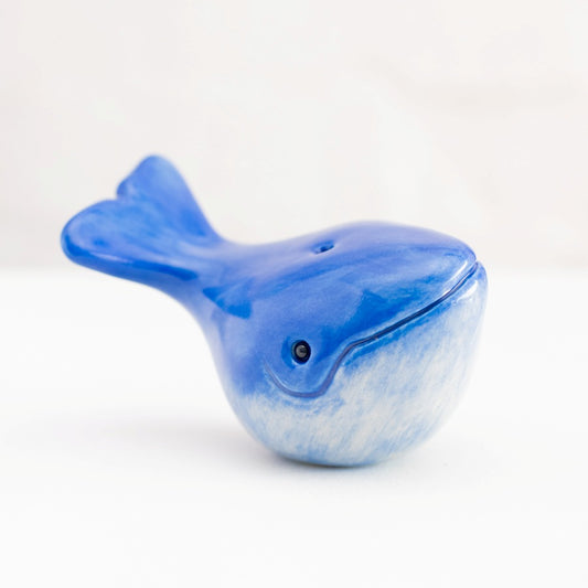 Jaunty Ceramic Whale Sculpture