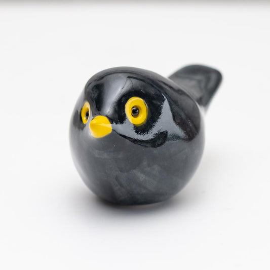 Small Ceramic Blackbird Sculpture