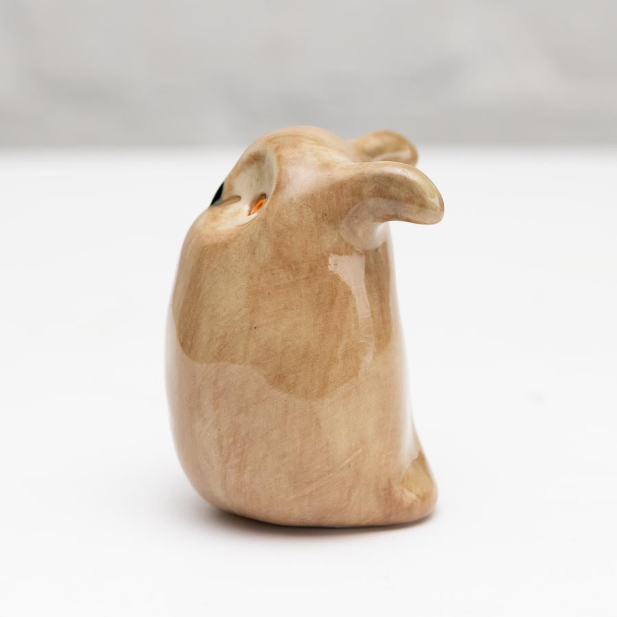 Small Ceramic Long Eared Owl Sculpture, original wildlife art