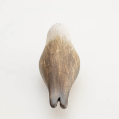 Ceramic Red Kite, top view, with a white head and brown body