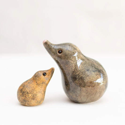 Small Ceramic Shrew Family