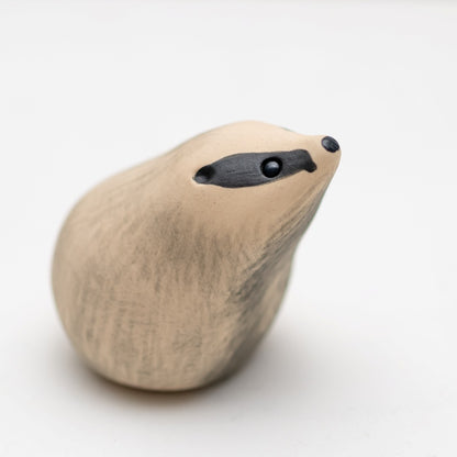 Ceramic Badger Sculpture