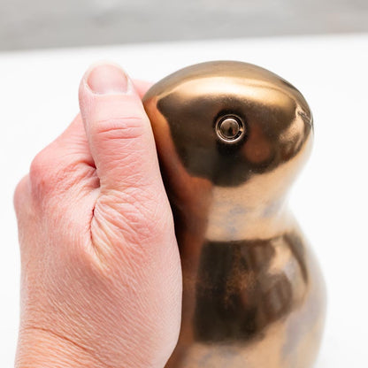 Medium Ceramic Golden Bunny Sculpture