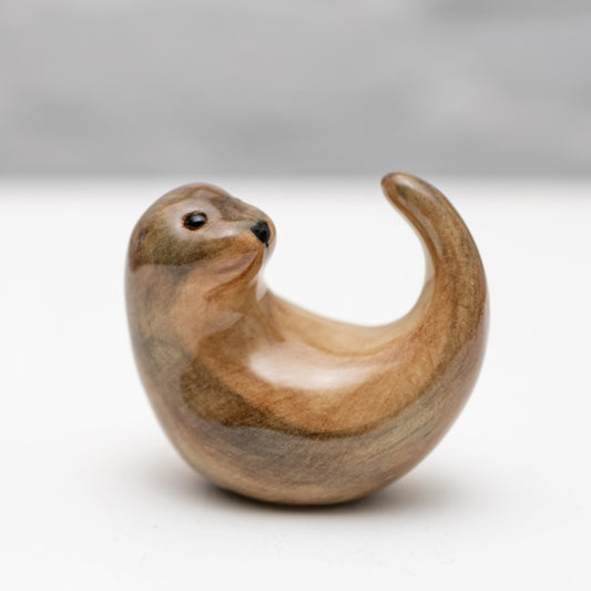 Small Ceramic Curly Otter Sculpture