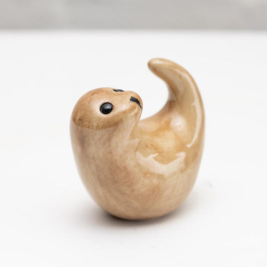 Small Ceramic Curly Otter Sculpture
