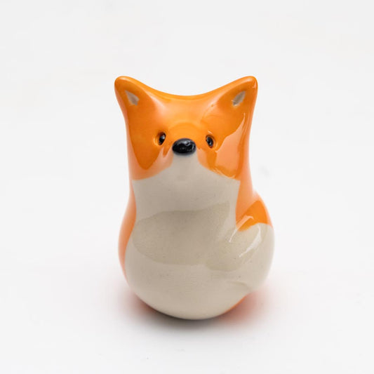 Small Ceramic Fox Sculpture - Original Wildlife Art