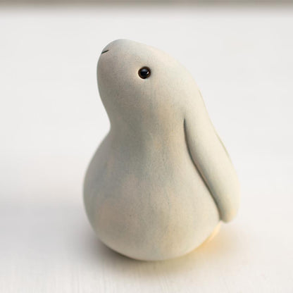 Small Ceramic Bunny Rabbit - Matt Grey