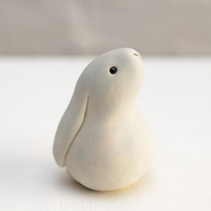 Small Ceramic Bunny Rabbit - Matt Grey