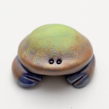 Small ceramic crab multi colour matt