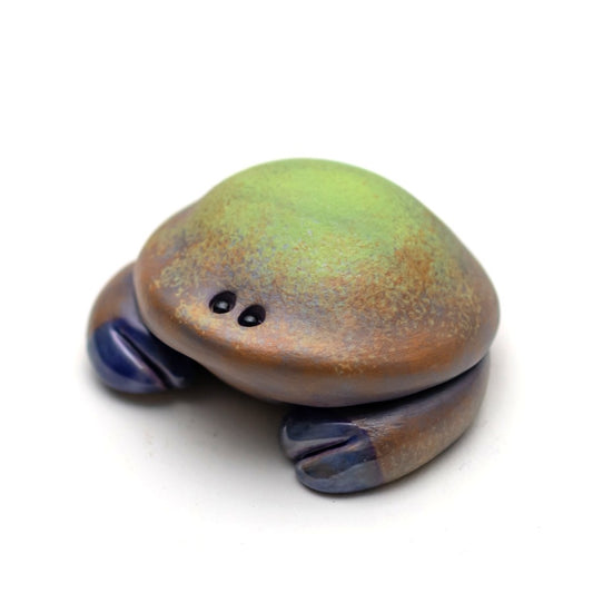 Small ceramic crab multi colour matt