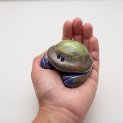 Small ceramic crab multi colour gloss