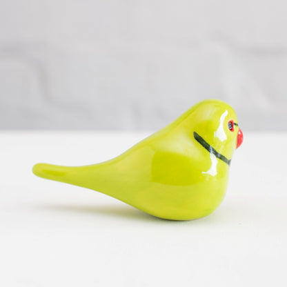 Ceramic Parakeet Sculpture