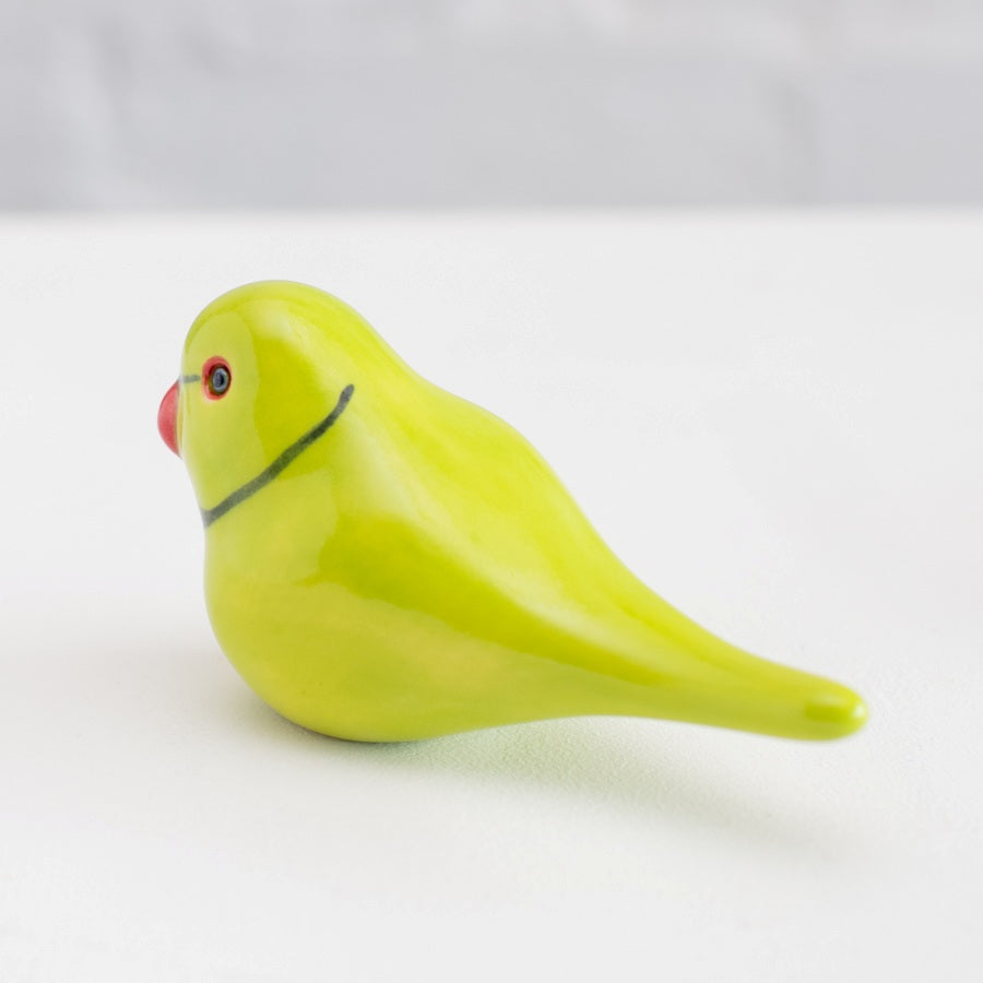 Ceramic Parakeet Sculpture