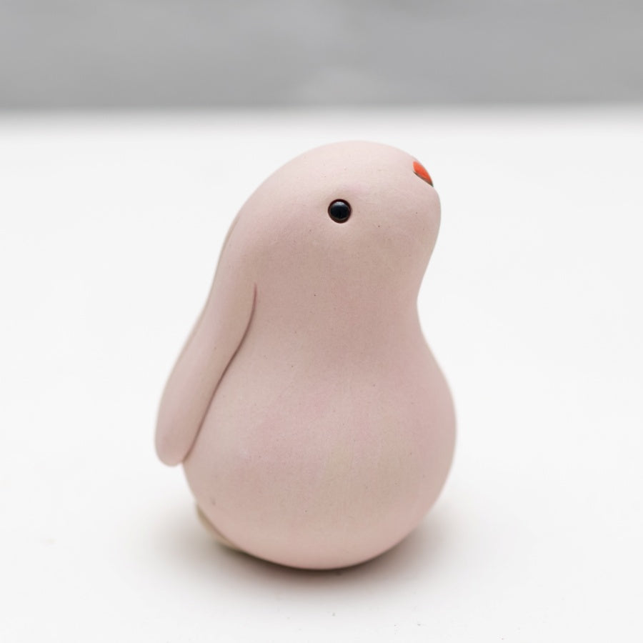 Small Ceramic Bunny - matt pink