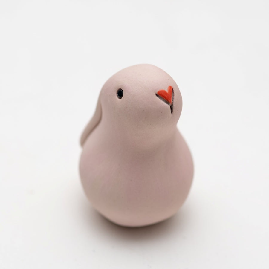 Small Ceramic Bunny - matt pink