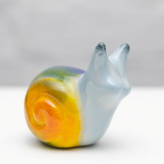 Rainbow Ceramic Snail Sculpture