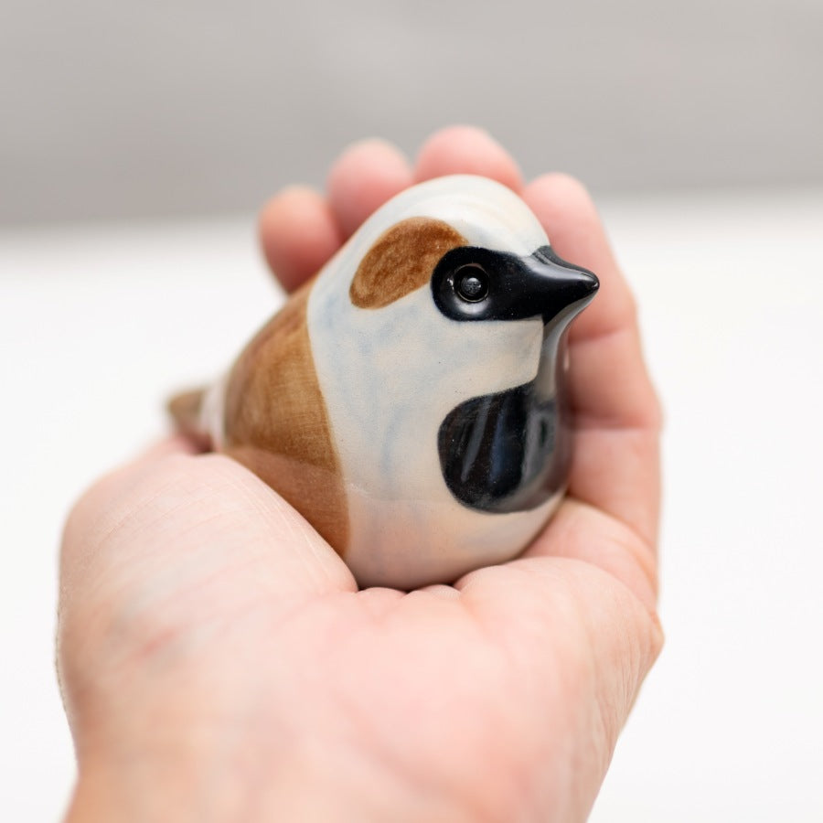 Ceramic Sparrow sculpture