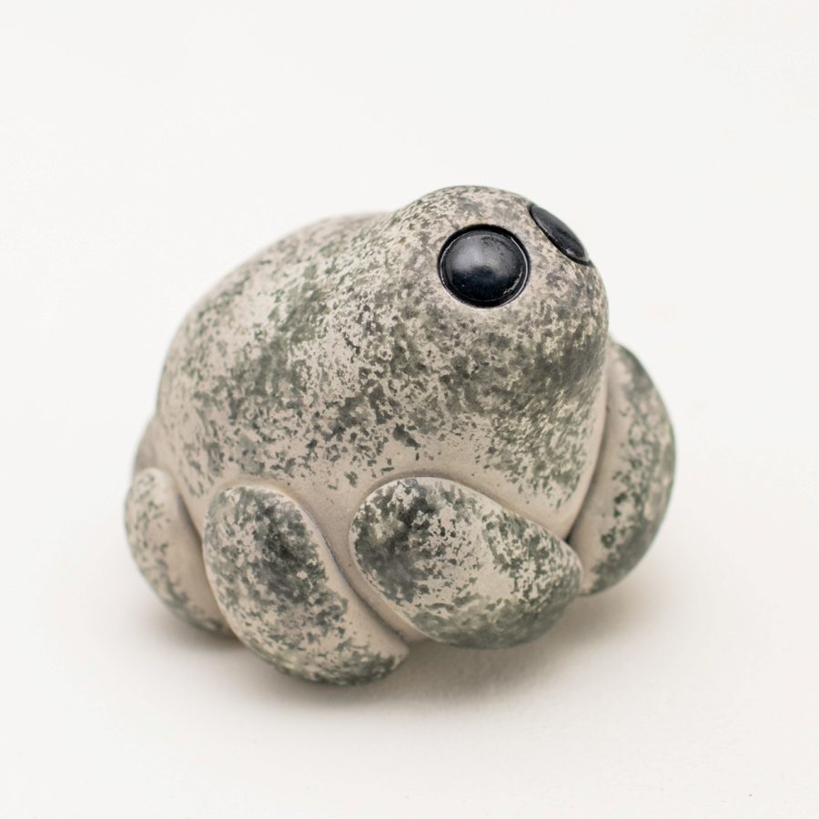 Grey ceramic spider sculpture
