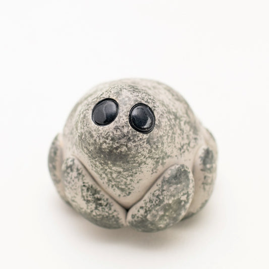 Grey ceramic spider sculpture