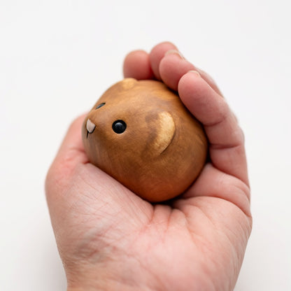 Small Ceramic Vole & Baby Sculpture